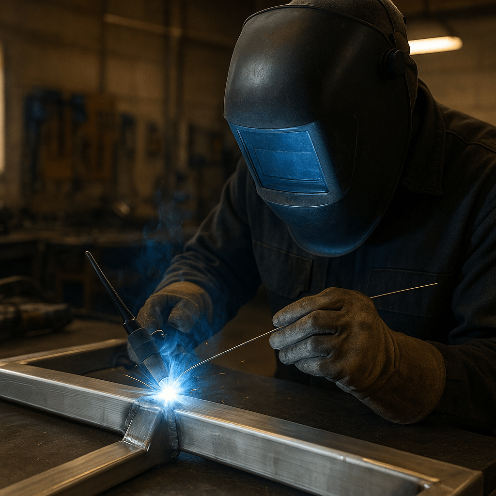 Aluminium-Schweissen an Metallrahmen