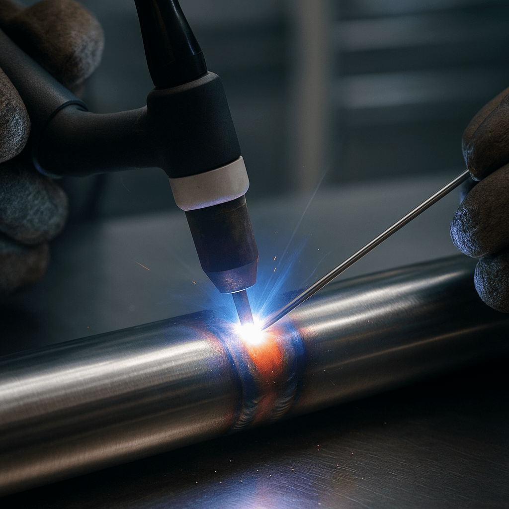 TIG-Schweissen von Edelstahlrohr